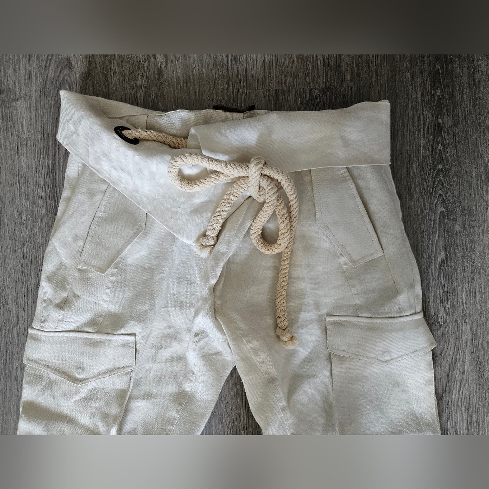 Womens Custom Made Linen cargo pants
